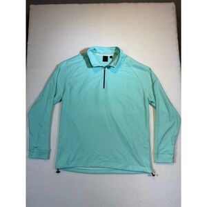 Dunning Golf Pullover Mens XL Teal Green 1/4 Zip Long Sleeve Athletic